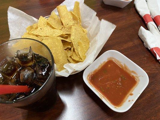 Chips, Salsa and Soda