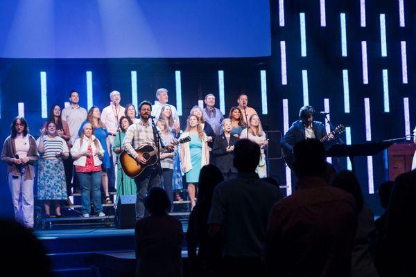 Worship on Sunday morning at Central Church.