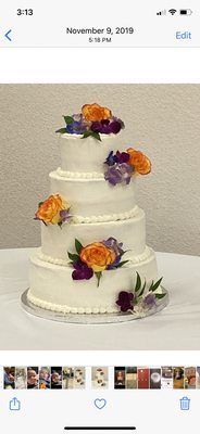 4-tier wedding cake