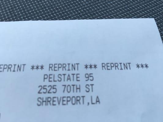 3/27/16. Easter Sunday morning. Top of receipt from fill up!