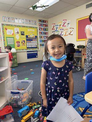 Evie and her fond memories in her Polar Bear Pre-K classroom :)