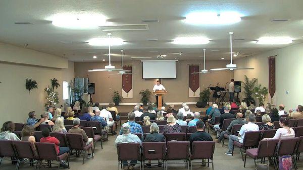 Inside view of our church during Pastor Ted Dudak's Preaching.