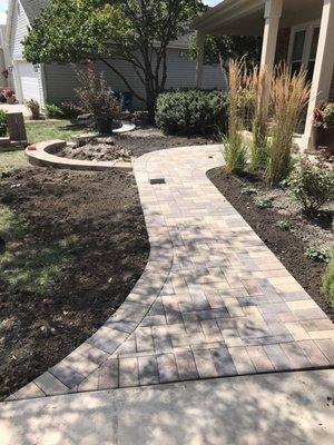 New brick walkway