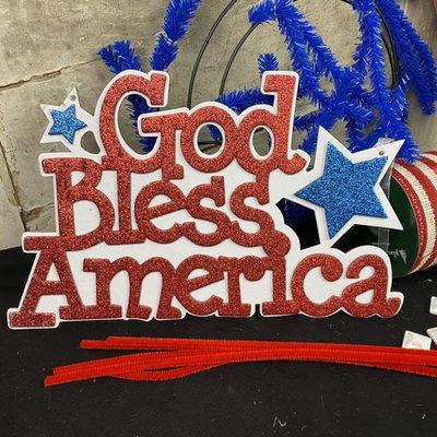 Good Bless America wreath kit