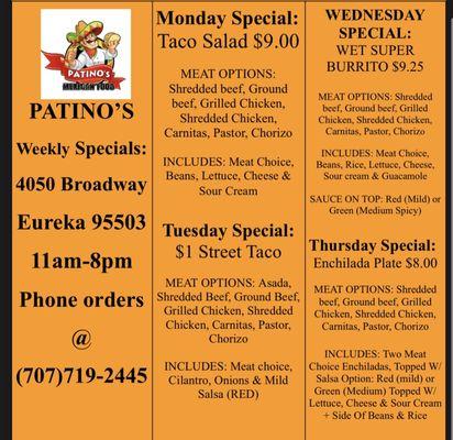 WEEKLY SPECIALS