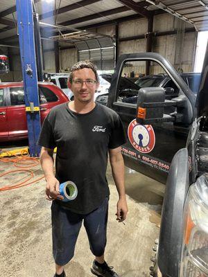 Derek our shop foreman at anything automotive