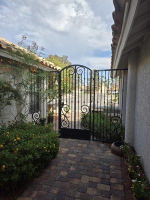 Front courtyard gate inside view