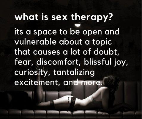 What is sex therapy?