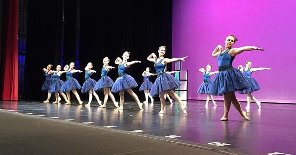 teen-adult ballet class at the 2015 recital