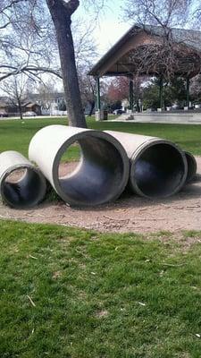 The concrete tunnels are the highlight of this park!