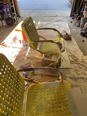 Vintage Patio Chairs Restoring