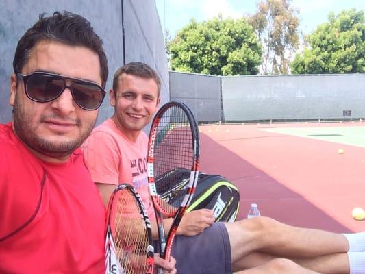 With my friend and doubles partner!!