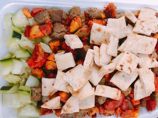 Mix Chicken & Lamb Platter with Rice & Salad