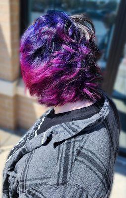 Beautiful purple to magenta ombre