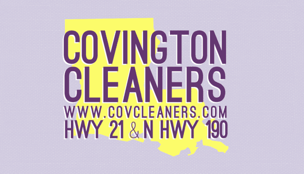 2015 Covington Cleaners business card (front)