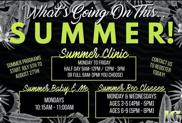 Check out what's going on at Island Gymnasticz this summer!