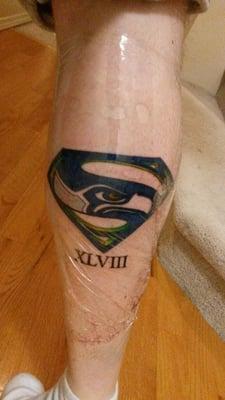 Super Bowl Champion Seattle Seahawks via Hardline Tattoo