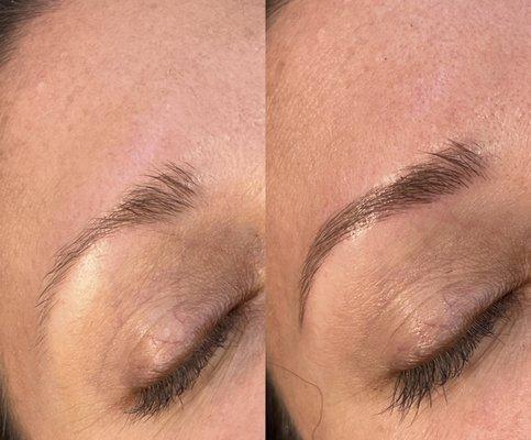 Very natural microblading