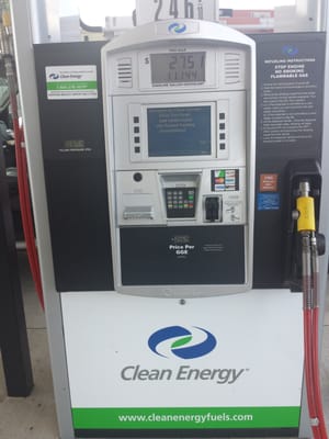 Clean Energy natural gas fill station here.