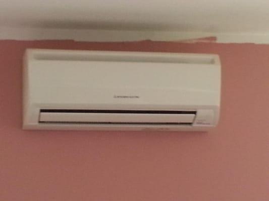 This is a new quiet Mitsubishi mini split system heat pump. This will provide both heating and cooling to a space about 800 s...