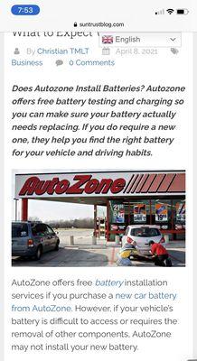 AutoZone Auto Parts