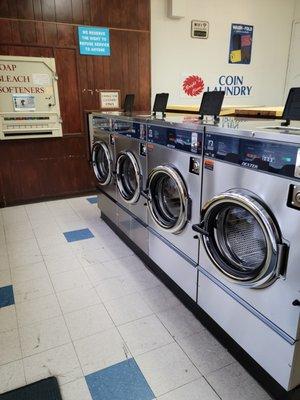 New washers as well as soap vending machine.