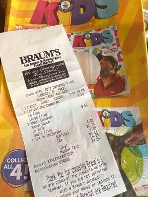 Brahms charging me for kids chicken that they didn't give me and won't refund me because I got the fries and the little booklet prize.