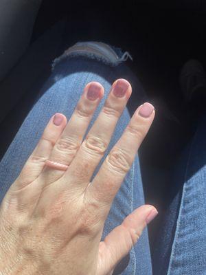 Manicure with gel