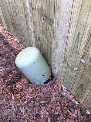 Ran fence right through cable box. Who thinks this is acceptable?