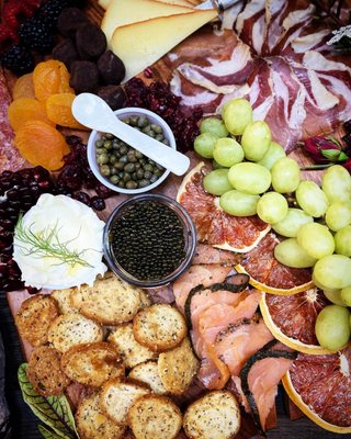 Caviar Board with Truffle Cheese