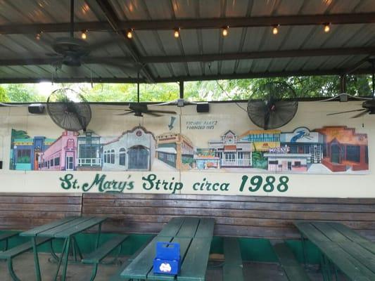 N. St. Mary's Strip Mural at Tycoon Flats. circa 1988 #tycoonflats #upshow