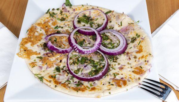 Onion and Chili Uttapam