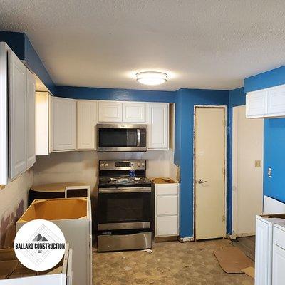 New cabinets installed in a Eugene, Oregon house.