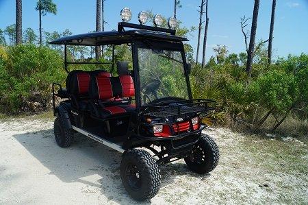 6 Passenger Back to Back Highriser Lifted Golf Cart