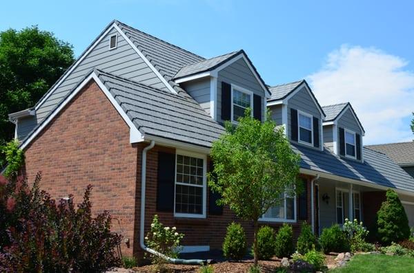 Colonial Home in cetennial, Roof DaVinci Bellaforte Slate Gray.