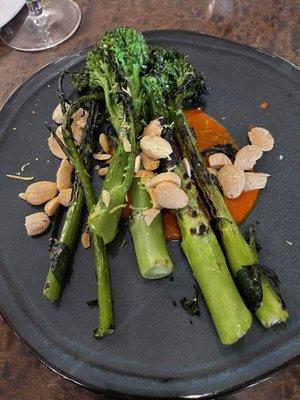 Charred Broccolini
 Romesco, Lemon, Fried Spanish Almonds