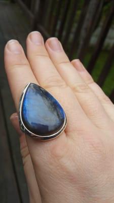 This picture does not do the stone justice! This Labradorite ring is stunning. Second only to the customer care I received.