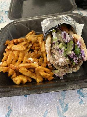 Gyro and Fries