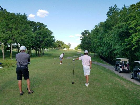 On the 6th tee box