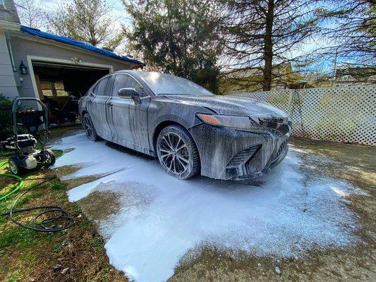 Pre soak snowfoam