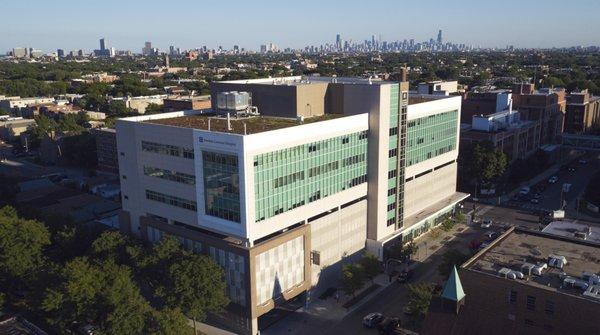 Aerial view of Foster Medical Pavilion, 5215 N. California Ave.