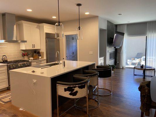 Love these cowhide barstools from one of my clients homes.