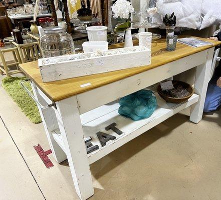 Long kitchen island