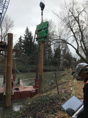 New Bridge pile driving monitoring