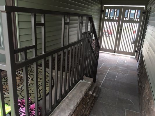 Custom railing they made and installed