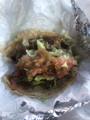 Steak Taco w/lettuce & tomato