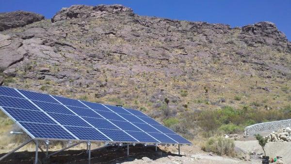 Solar panels can be mounted on the ground too.