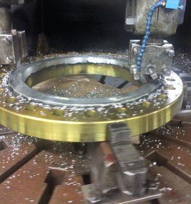 Flange with overlay