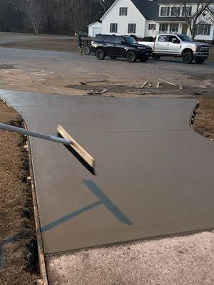 Concrete driveway