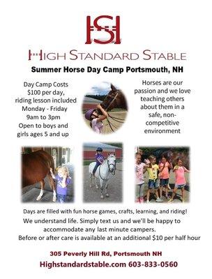 Summer camp info!